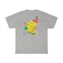 Load image into Gallery viewer, Le Tour de France 2021 Map Route Multicolor Unisex Heavy Cotton Tee