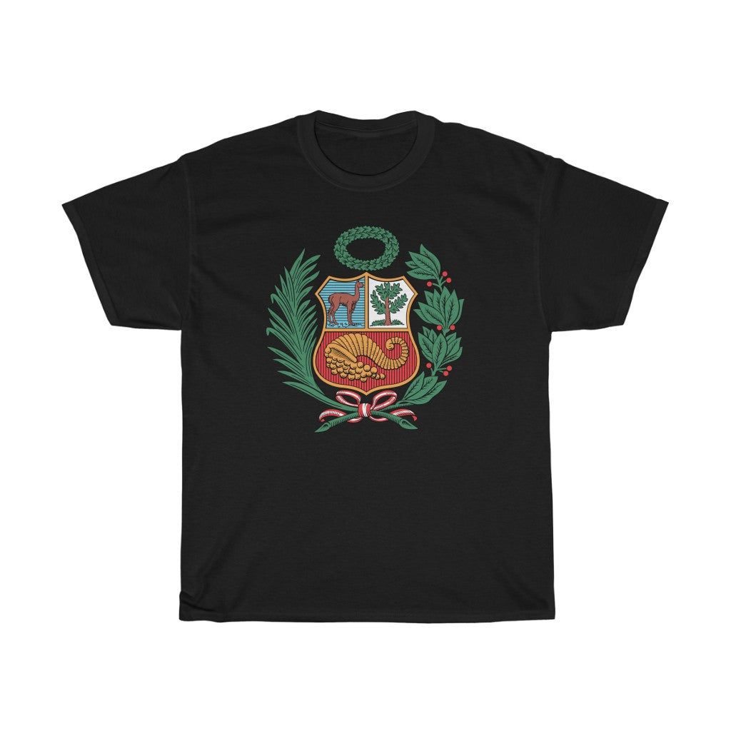 Peru Multicolor Shield Unisex Heavy Cotton Tee